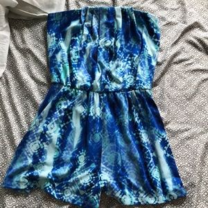 strapless romper